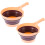 2Pcs Pink Foldable Water Ladle Plastic Scoop Kitchen Water Bailer 1