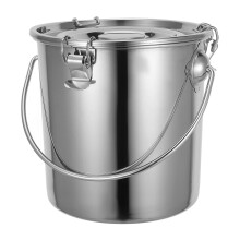 Stainless Steel Sealed Milk Bucket Modern Design Silver 1set
