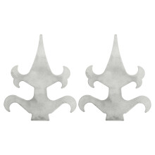 Raindrops Fence Post Finials Fence Topper Prop Silver Iron 2pcs