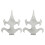 Raindrops Fence Post Finials Fence Topper Prop Silver Iron 2pcs 1