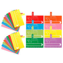 24St Kleurrijke Finger Spacers Lezen Hulpmiddel Plastic Leesstrippen