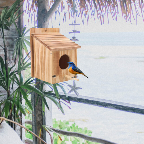 Casa Per Uccelli In Legno Da Giardino Per Nidificazione 1