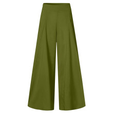 Palazzo Pants for Women Slacks Wide Leg High Waisted Business Casual Work Trousers with Pockets Army Green XXL
