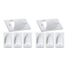 8 Pièces Plaque Murale de Câble Groupé à Un Seul Groupe pour Câble de Câblage Plaque Anti-Poussière Gestion Interne Audio Convexe