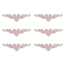 6X Wood Carved Corner Onlay Applique Frame Decor Furniture Unpainted Type:20 X 5cm