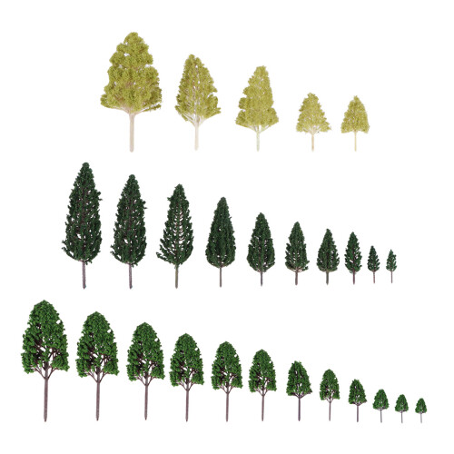 27 Pezzi Mini Alberi Per Architettonico Paesaggistico 1