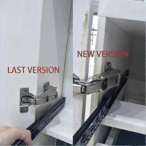 2pcs 175 Degree Hinges Frameless Cabinet Doors Hinges Concealed Hydraulically Adjustable 1