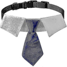 (L,Blue)Dog Collar, Pet Collar, Dog Wedding Tuxedo Neck Tie Cotton Dog Neck Tie With Adjustable Buckle Wedding Formal Dog Collars - Pjun