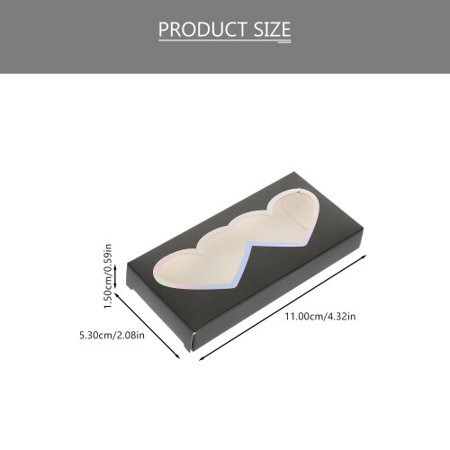 50 Pcs Heart Shaped Eyelash Box Case Eyelashes Storage Empty Boxes 1