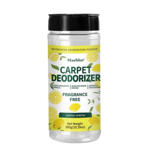 (Yellow)300g Carpet Deodorizing Powder Deodorizer Quick-Dry Formula For Pet Deodorization Cat litter Boxes Carpets Etc