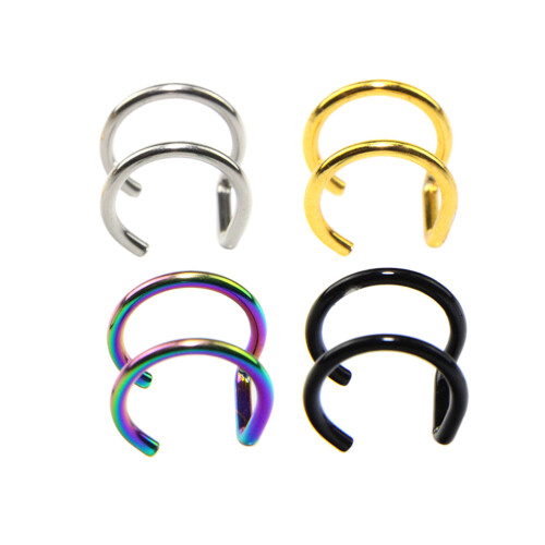 4 Gouden Ringclip Piercings Vrouwen 2