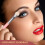 Cosmetics Eye Shadow Brush Pink Plastic Handle for Women 8