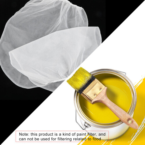 5Pcs Fine Mesh Paint Strainer Bags White Polyester Filter Pouches 2