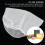5Pcs Fine Mesh Paint Strainer Bags White Polyester Filter Pouches 8