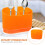 Orange Plastic Spoon and Chopstick Holder with Draining Feature 5