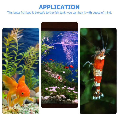 Pink Silicone Betta Fish Leaf Bed Decorative Leaf Hammock 2