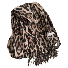 Stylish Leopard Print Scarf Wrap For Women Soft-khaki