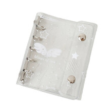 Friendly PVC Rings Binder Cover Clear Design for Custom-white