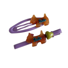 2Pcs Portable Hair Accessory Hair Clip Featuring Cute-Purple