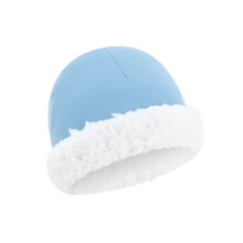 Infant Lamb Fleece Winter Hat Soft Cotton Blend-Sky Blue