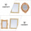 3 Pcs Mirror Child Dollhouse Mirrors Decor Decorative Miniature 4