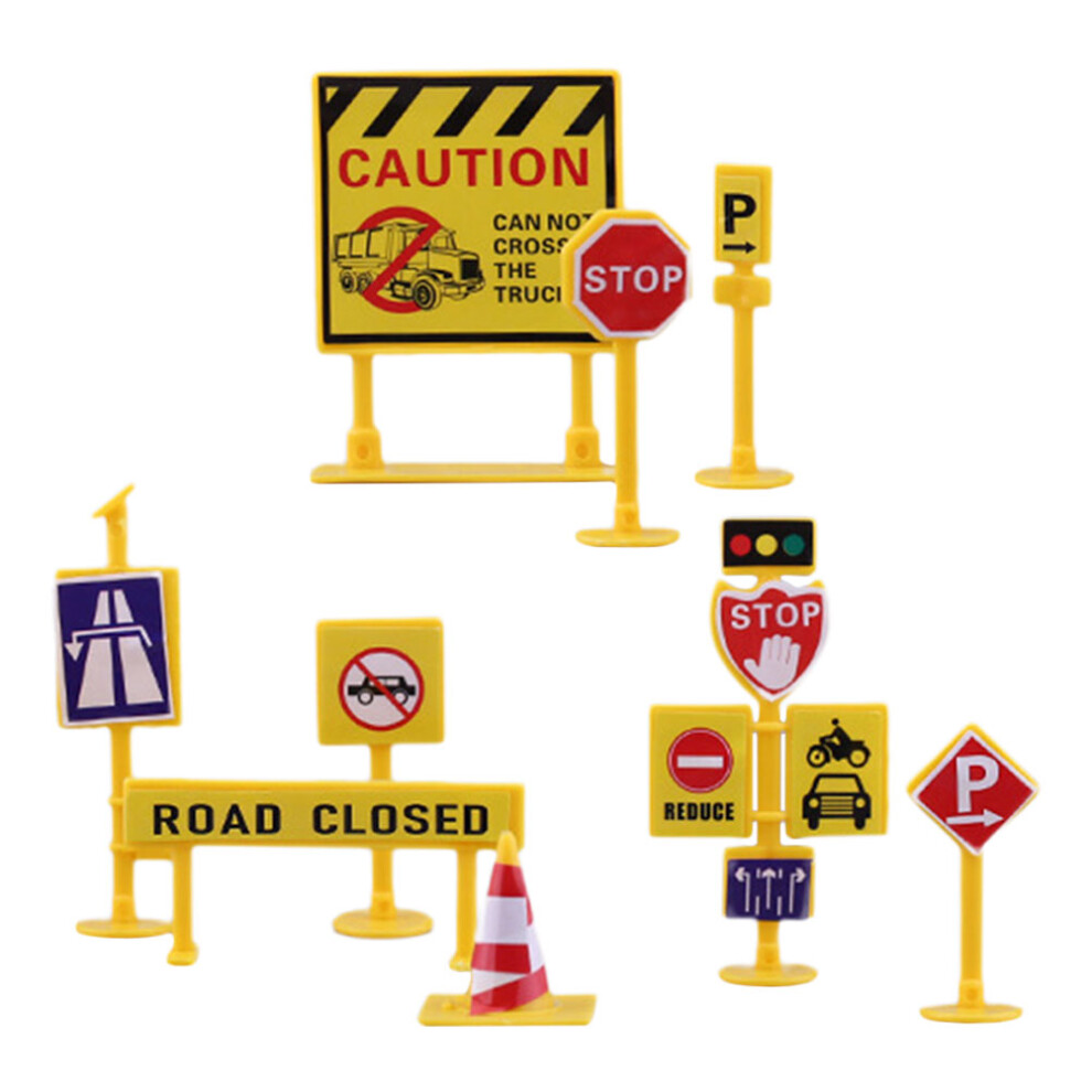 Photos - Role Playing Toy Construction Signs Miniature Traffic Barrier Toy Yellow