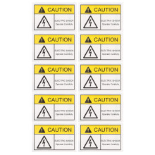 10pcs Anti-Electric Shock Warning Sticker Vinyl Labels Stickers