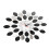 1Pc Lemon 3D Wall Clock Silver Plastic Mirror Sticker Mute Home Decor 1