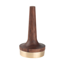 1Pc Solid Wood Ring Holder Jewelry Storage Shelf Durable Walnut Brass