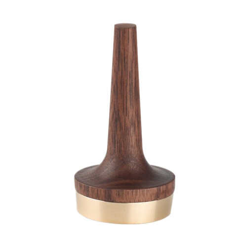 1Pc Solid Wood Ring Holder Jewelry Storage Shelf Durable Walnut Brass