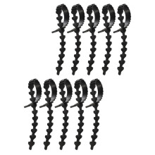 10Pcs Black Rubber Tree Binding Belt Outdoor Garden Branch Ties