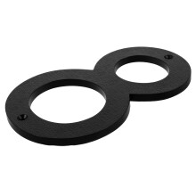 Modern Black ABS House Number Plaque for Exterior Door Mount