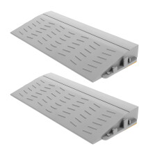 2pcs Accessibility Improvement Ramp Plastic Grey For Doorways