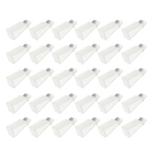 30Pcs Outdoor Light Hooks for String Lights White PP Screw-in Clips