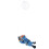 Blue Simulation Diver Model PVC Fish Tank Decoration Accessory 1