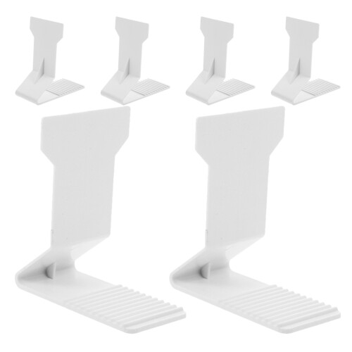 Postcard Display Stand White Plastic 6pcs 4.3x3.9x1.8in