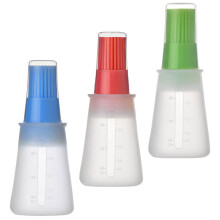3Pcs Silicone Oil Brush Bottles Kitchen Oil Dispensers Assorted Colors
