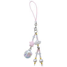 Beaded Phone Charm String White Bag Charm With 1pcs