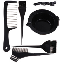 8 Pcs Hair Dye Brushes Hairdressing Combs Set Accessories Dyeing Bowl