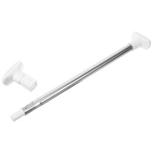 1Pc Retractable White Stainless Steel Clothes Drying Rod for Home Use