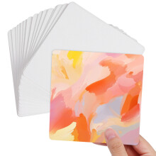 Mini Watercolor Cards For Students 50pcs 4.72x4.72x0.04in