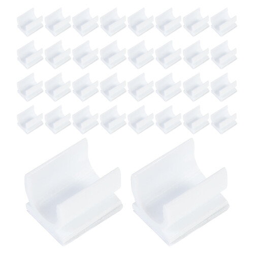 100pcs whiteboard pen clips plastic adhesive holders white