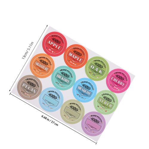 Assorted Color Paper Pellets Storage Container Label Stickers 1