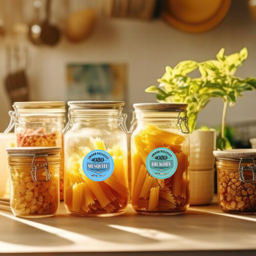 Assorted Color Paper Pellets Storage Container Label Stickers 2