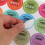Assorted Color Paper Pellets Storage Container Label Stickers 6