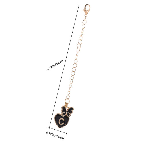 Iron Cup Charm Black Letter Keychain For Drink Identification 1