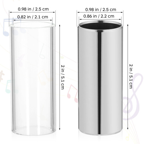 2Stk Medium E Gitarren Bottleneck Slide 1