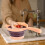 2Pcs Pink Foldable Water Ladle Plastic Scoop Kitchen Water Bailer 7