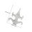 Raindrops Fence Post Finials Fence Topper Prop Silver Iron 2pcs 2