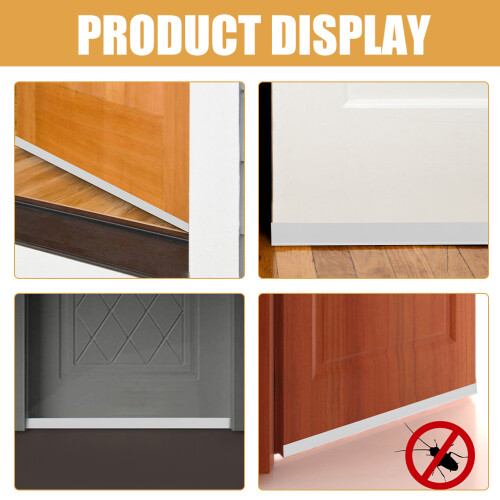 Soundproof Door Bottom Seal Strips White Pvc 2pcs 2